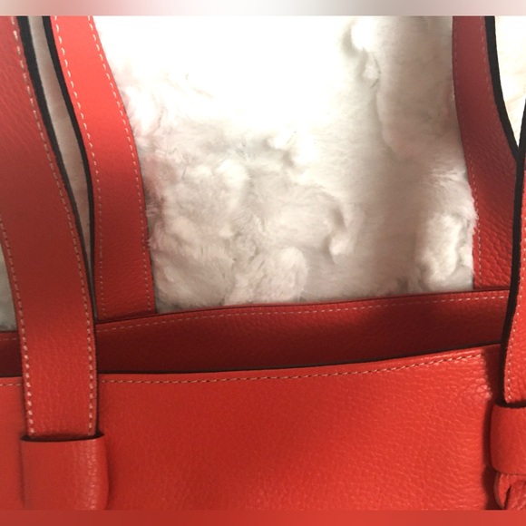 AB ASIA BELLUCCI leather Handbag. Like new, excellent condition. Red tomatoe. - Picture 10 of 13